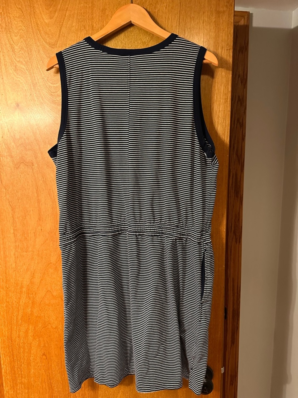 Member’s Mark Striped navy and white drawstring dress - Picture 3 of 4